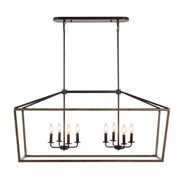 Oria 10" Iron Farmhouse Industrial Lantern LED Pendant